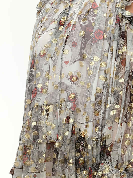ALEXANDER MCQUEEN Jacquard Mini Dress (Ivory)