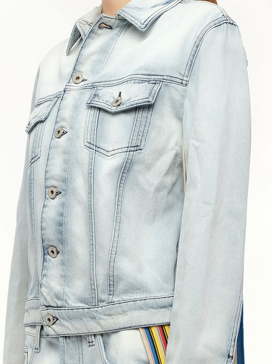LOEWE Stripe Band Denim Jacket (Blue)