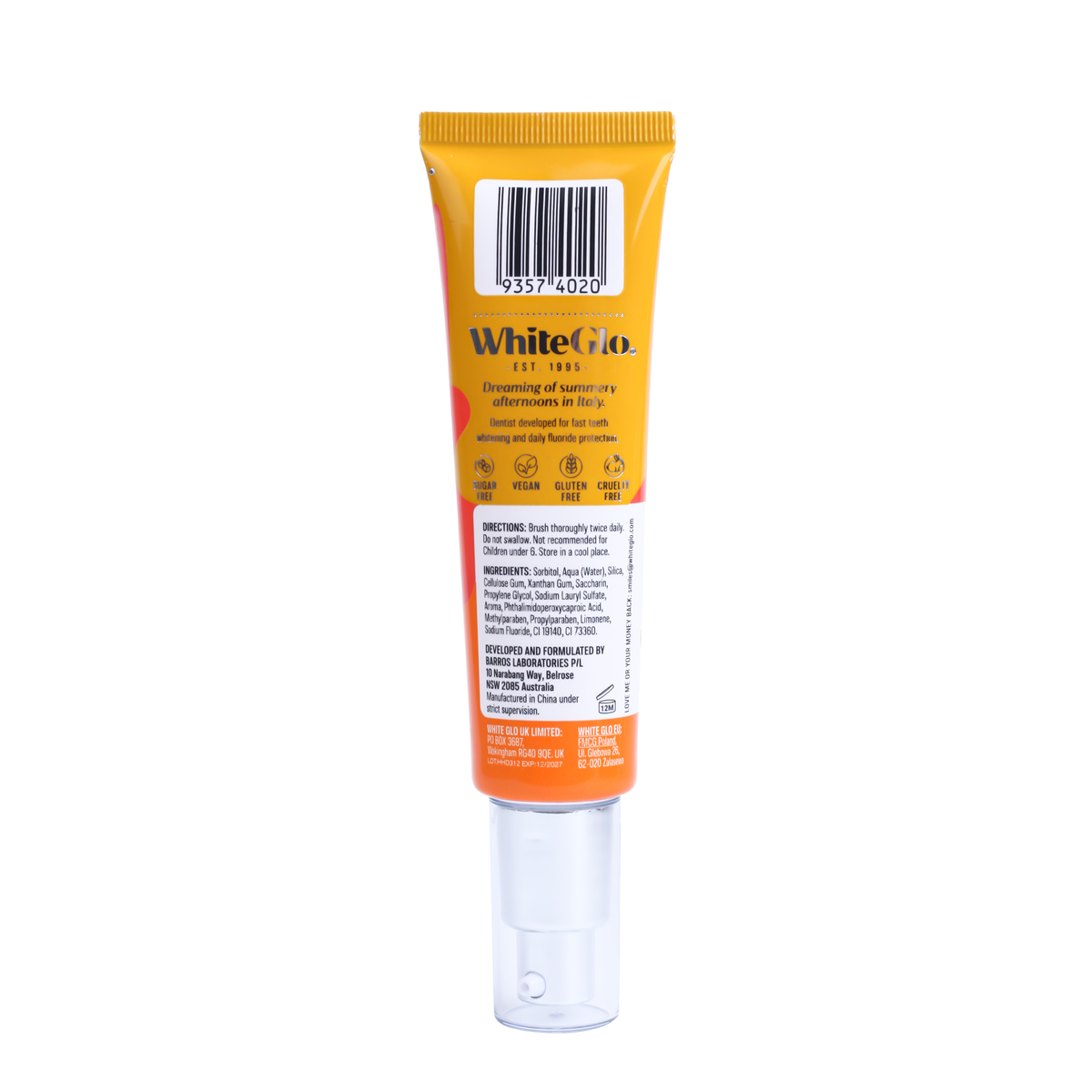 White Glo Summer Spritz Toothpaste