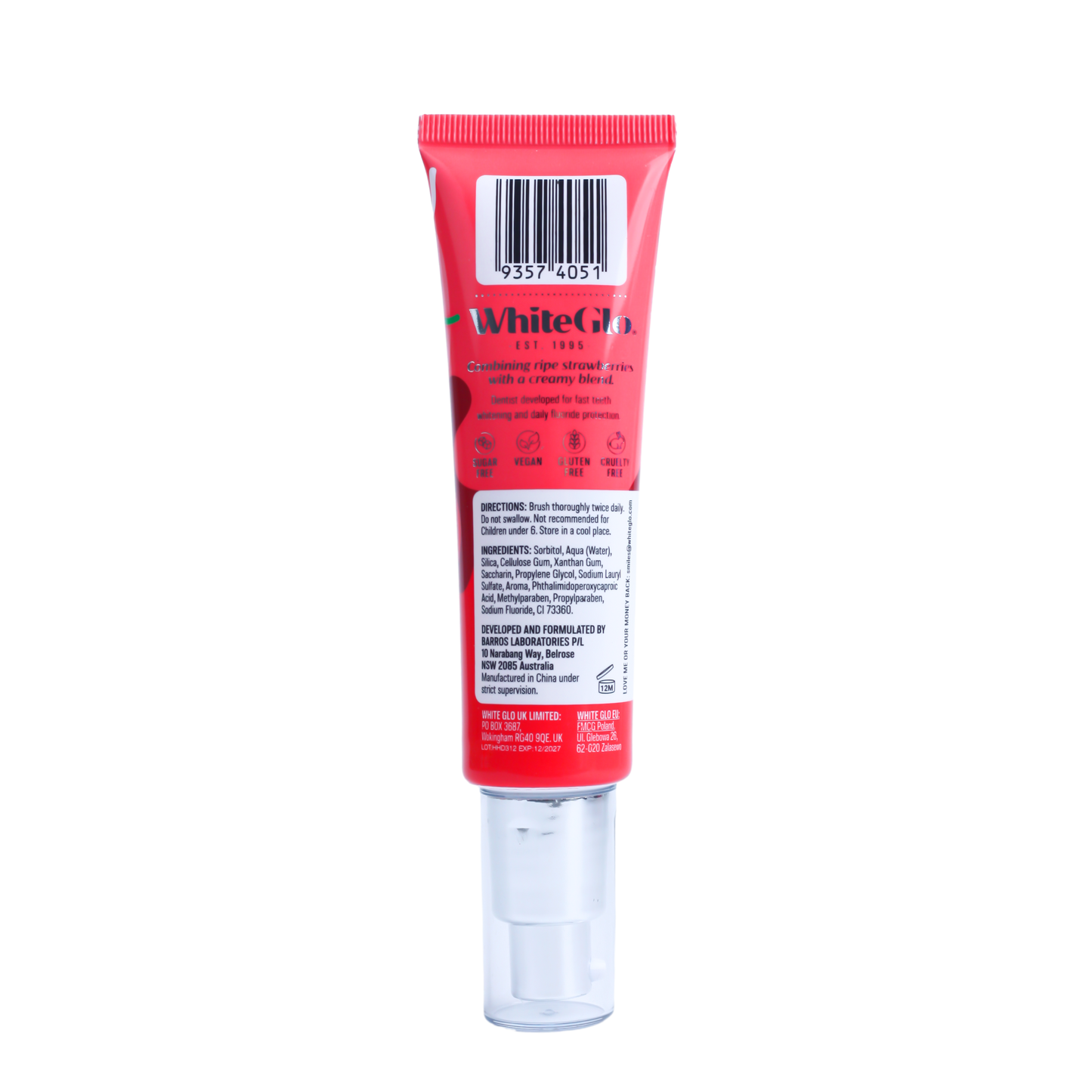 White Glo Strawberries & Cream Toothpaste