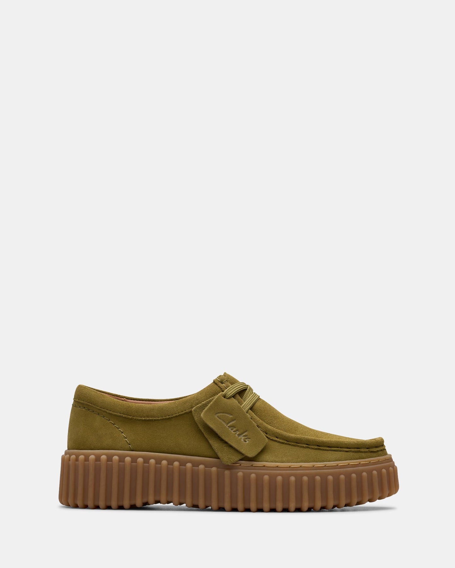 Image of Footwear. Productname: Torhill Bee Olive Suede in Olive Suede colour by brand - Clarks
