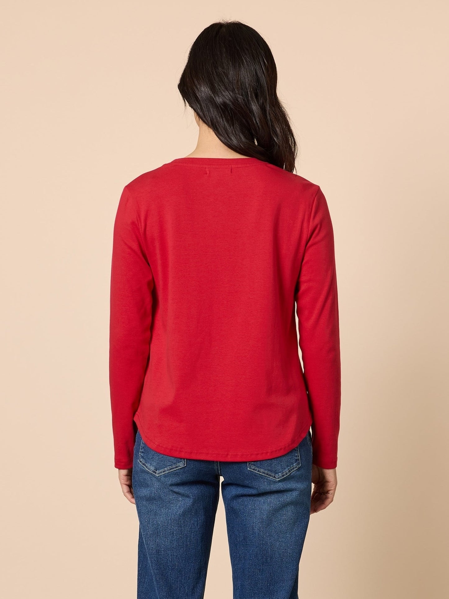 Gordon Smith Long Sleeve Crew Neck Top (Red)