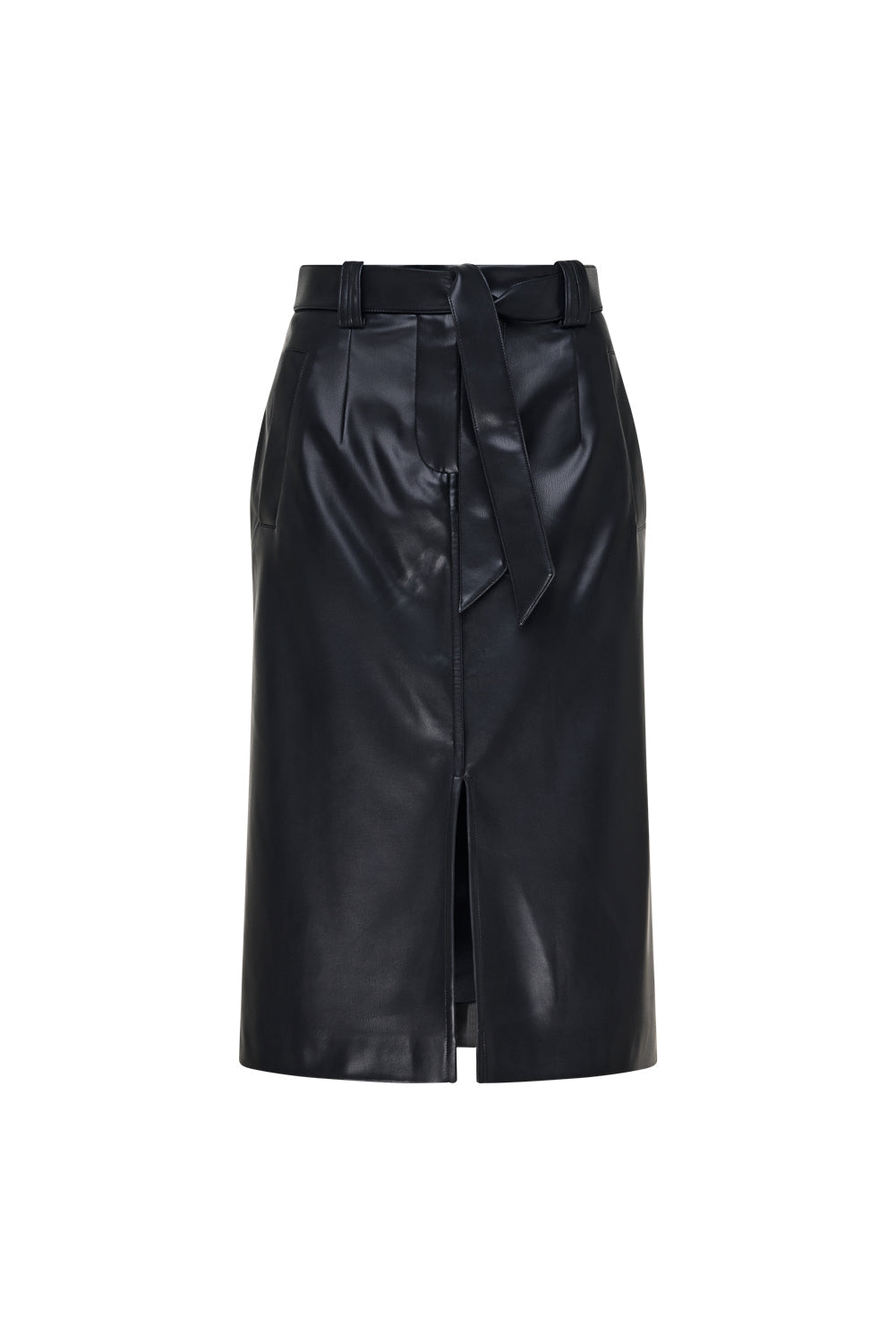 Image of a model wearing Skirts. Productname: Infinite Limits Paperbag Skirt in Black colour by brand - Manning Cartell