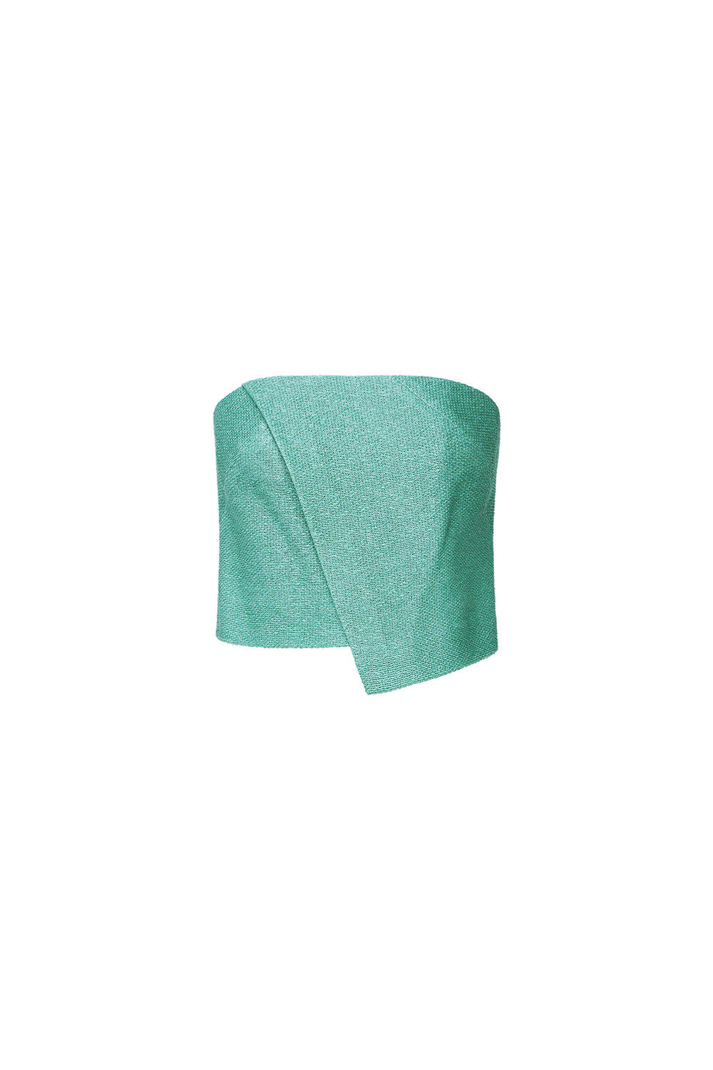 Image of a model wearing Tops. Productname: Venetian Holiday Bustier in Aqua colour by brand - Manning Cartell