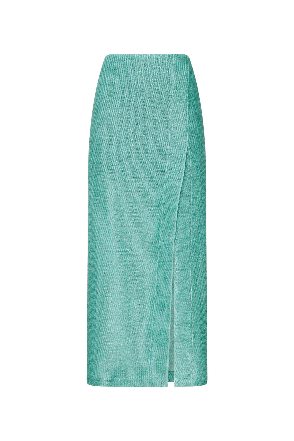 Image of a model wearing Skirts. Productname: Venetian Holiday Skirt in Aqua colour by brand - Manning Cartell