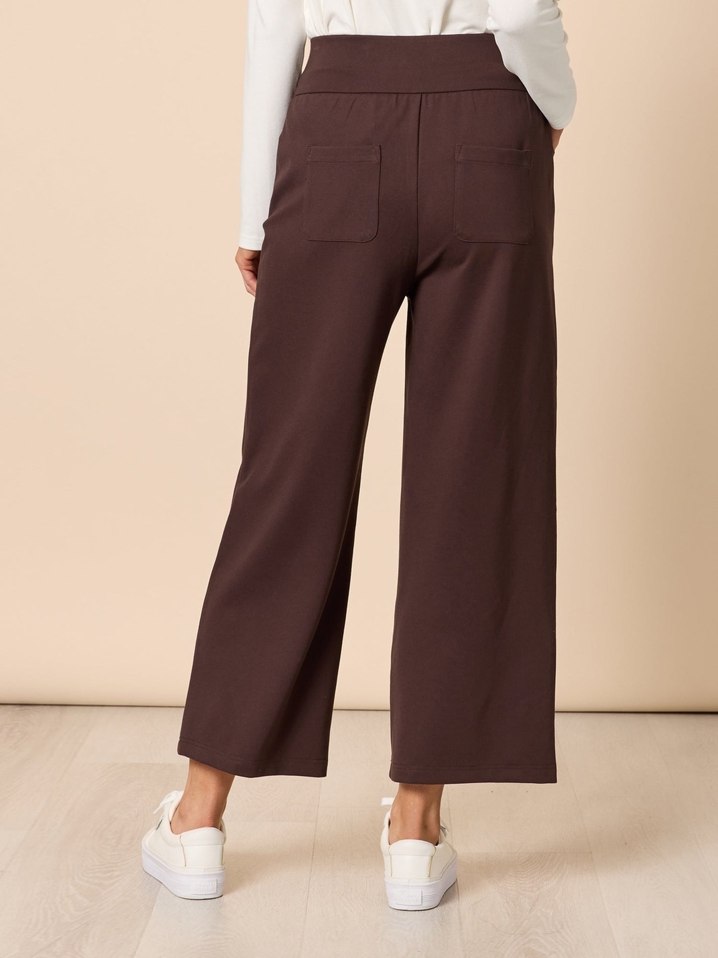 Clarity Kimmy Ponti Wide Leg Pant (Coffee)