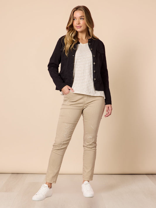 Threadz Maggie Denim Jacket (Black)