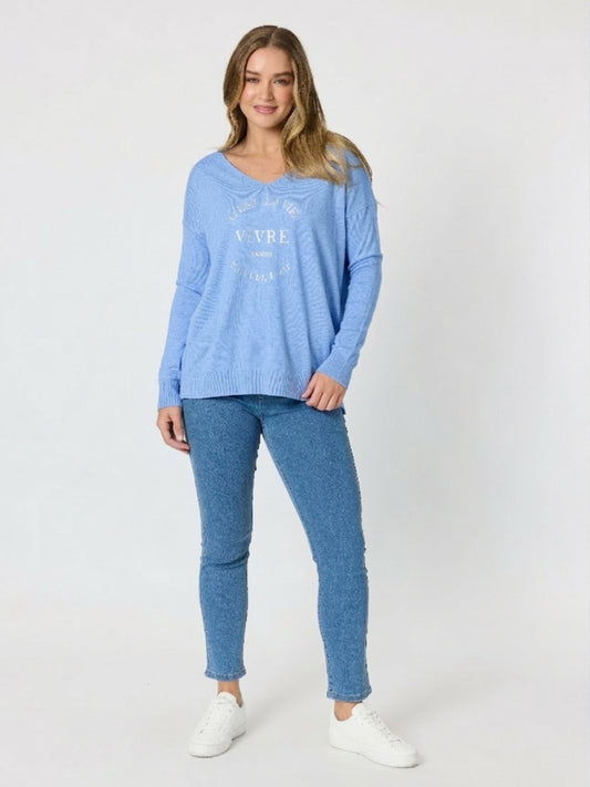Threadz Cest La Vie Sweatshirt (Sky Blue)
