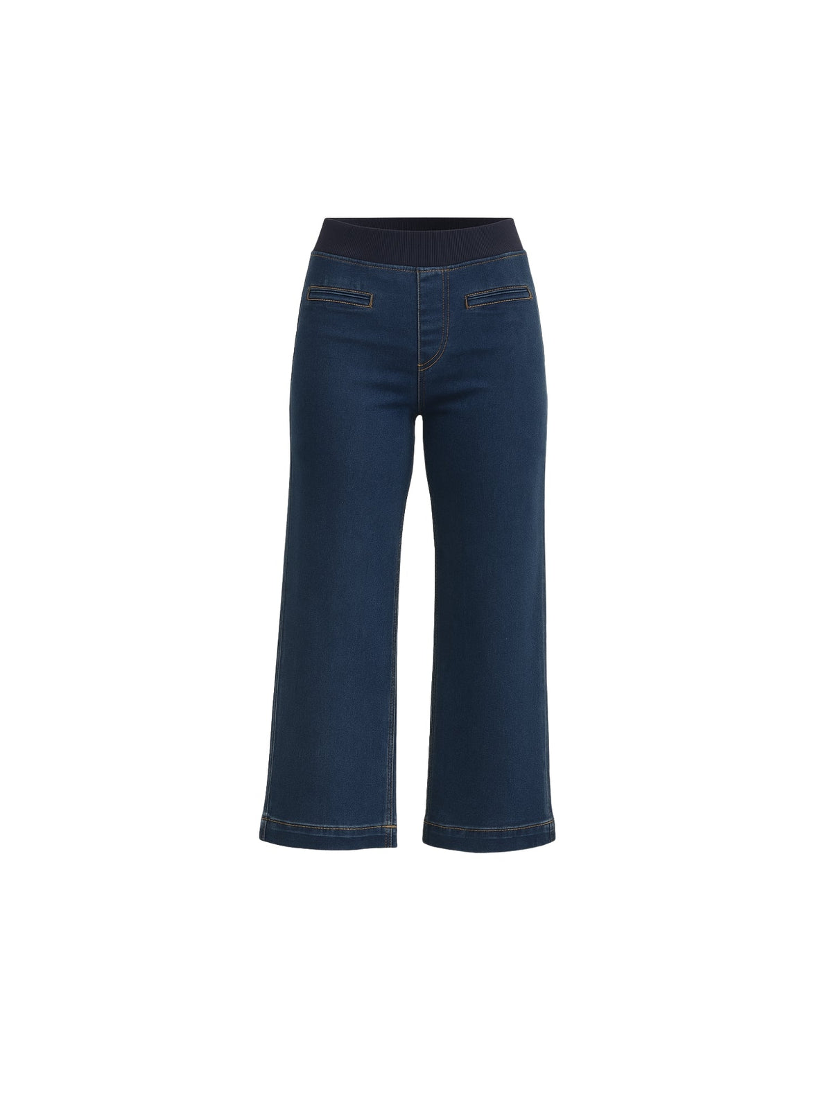 Threadz Maddy Pull on Wide Leg Jean (Dark Denim)