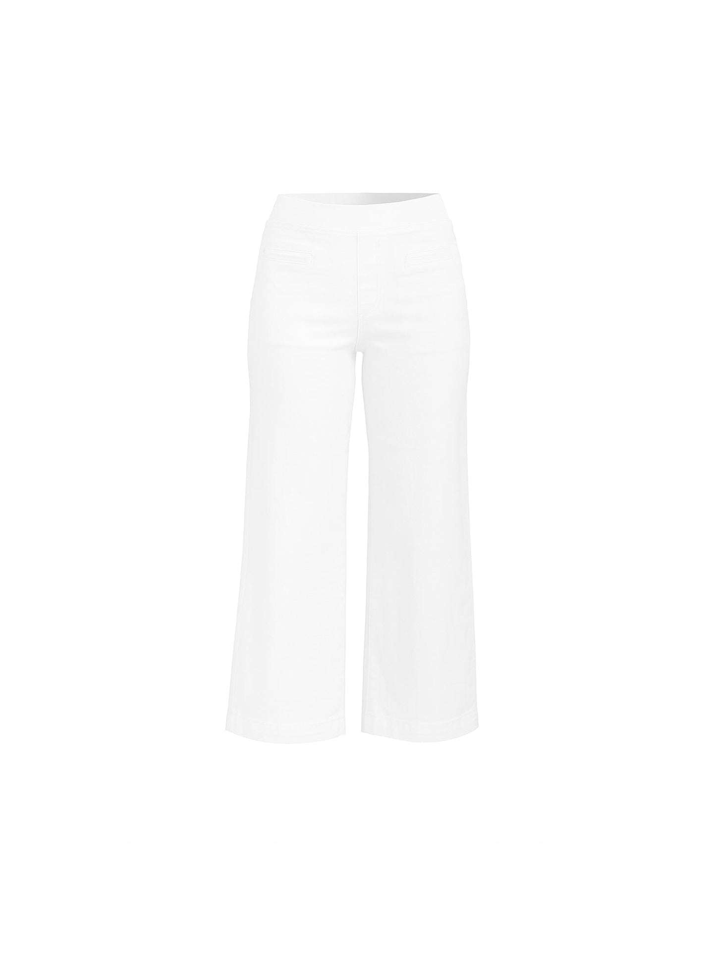 Threadz Maddy Pull on Wide Leg Jean (White)
