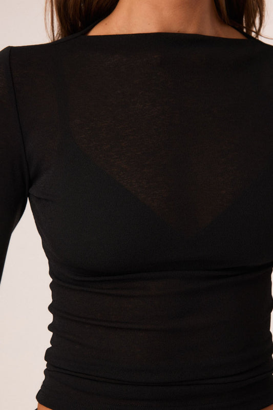 SNDYS KATYA 3/4 SLEEVE TOP (Black)