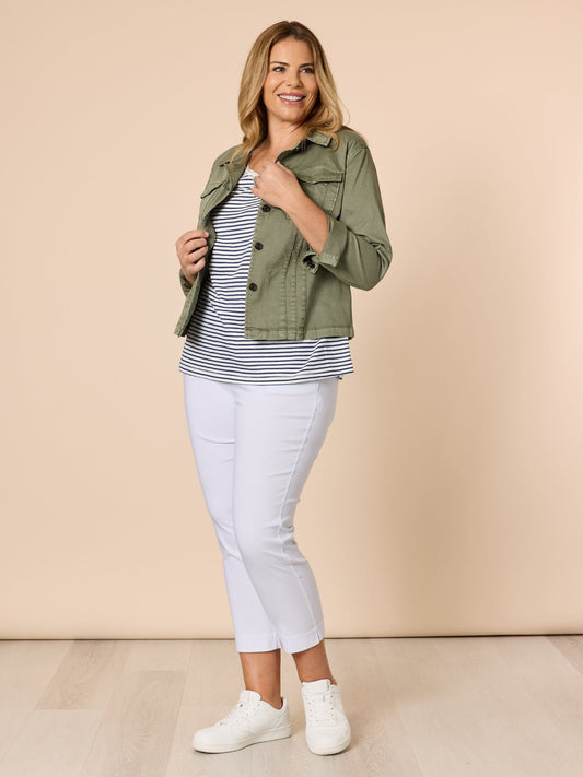 Threadz Zara Stretch Pant (White)