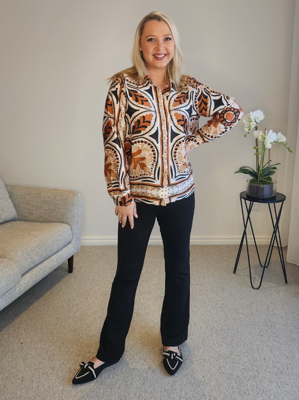 Threadz Studio Shirt (Chocolate Multi)