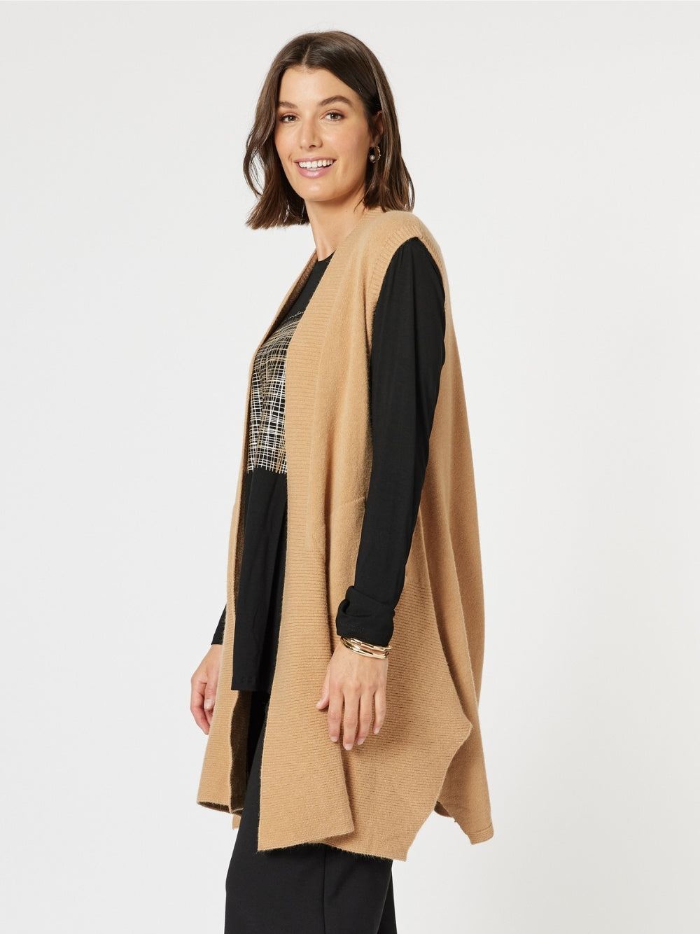 Clarity Casa Knit Vest (Caramel)
