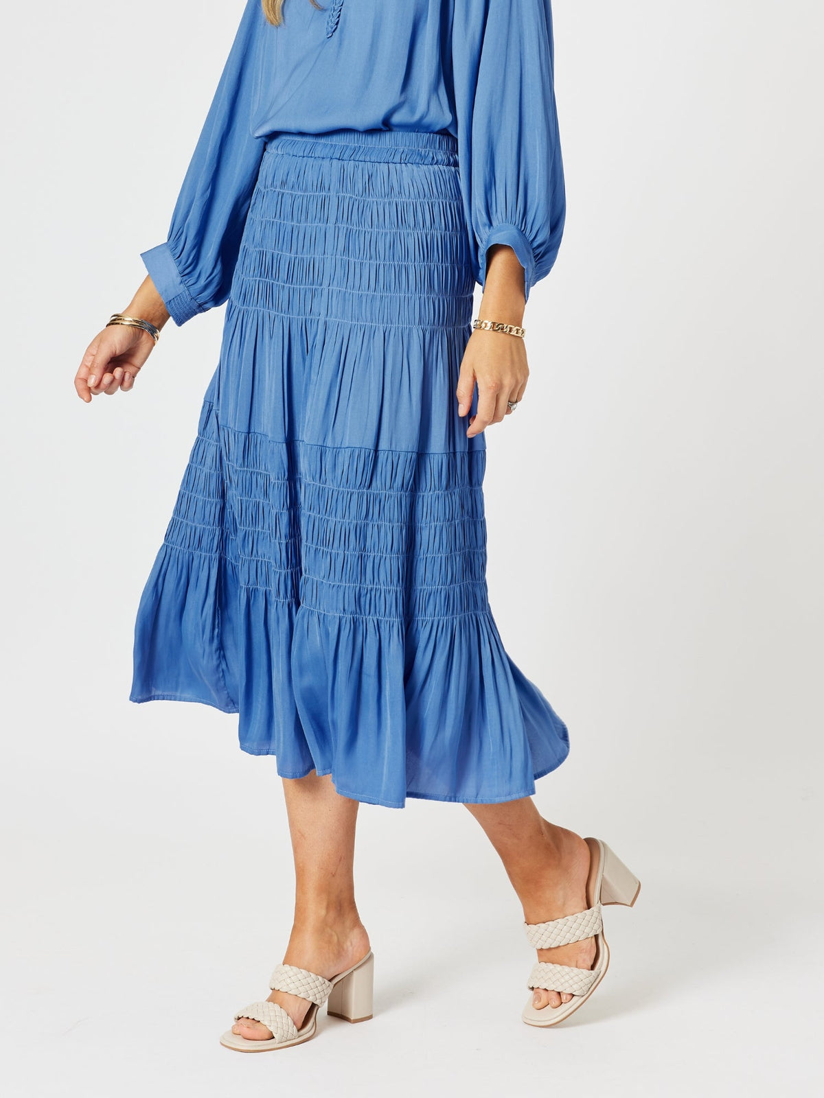 Hammock & Vine Lux Ruche Skirt (Pacific Blue)