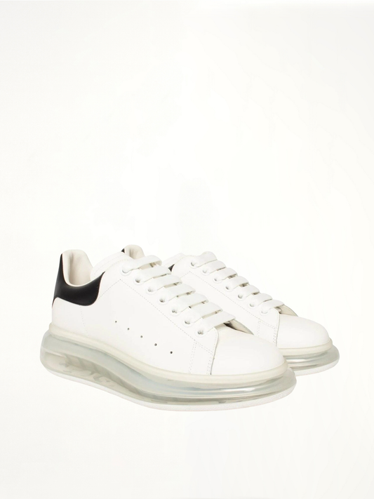 ALEXANDER MCQUEEN Larry Transparent Sole Sneaker (White)