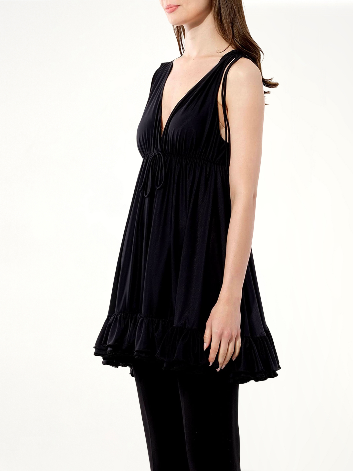BALENCIAGA Babydoll Top (Black)