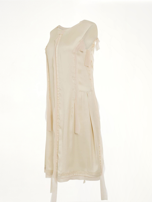 MAISON MARGIELA Asymmetric Distressed Dress (Yellow)