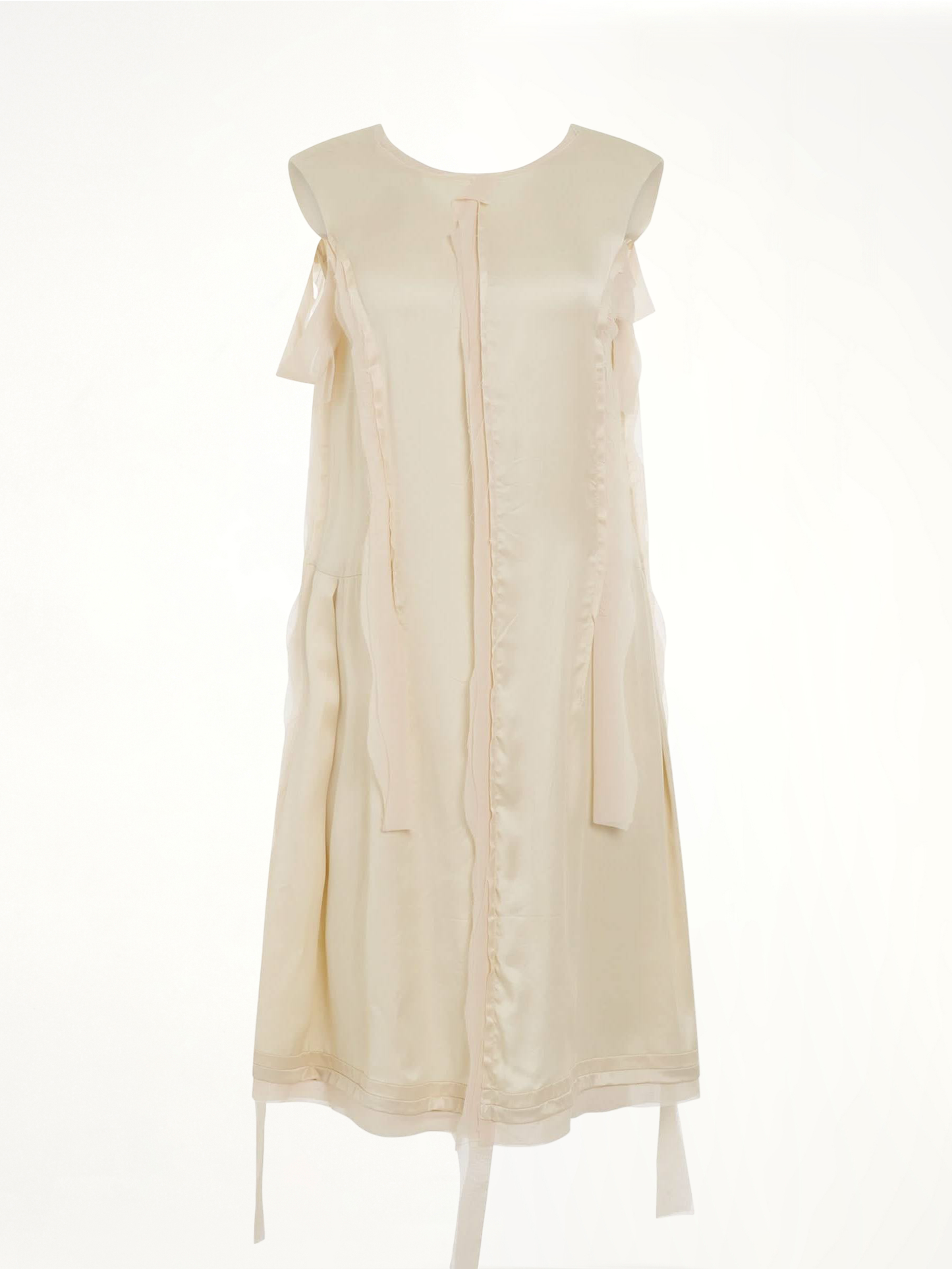 MAISON MARGIELA Asymmetric Distressed Dress (Yellow)
