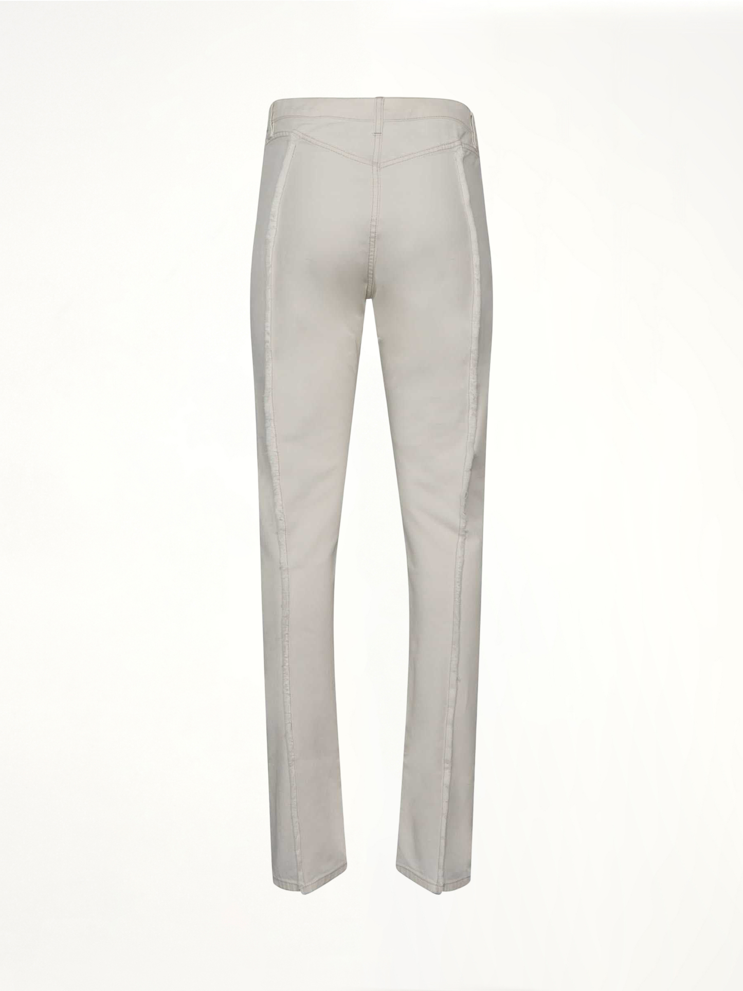 MAISON MARGIELA Frayed Straight Leg Jeans (White)