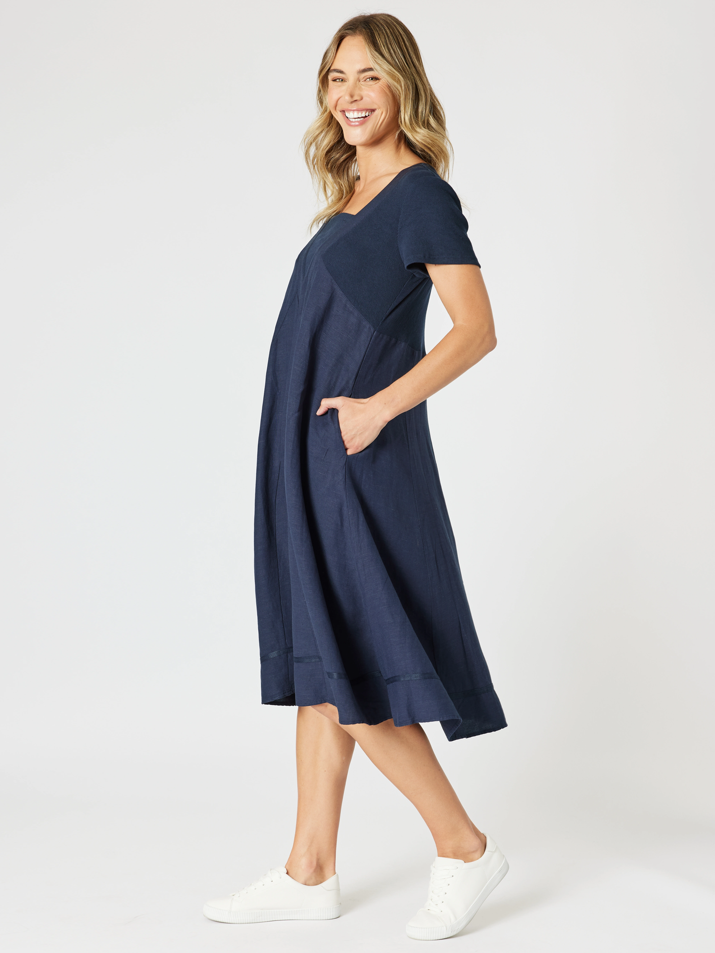 Gordon Smith Lino Le Marais Dress (Navy)