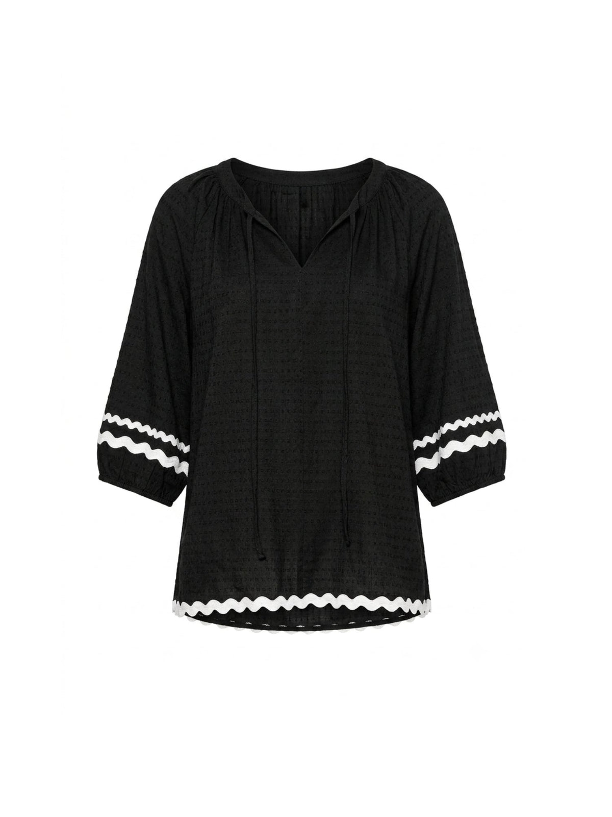 Threadz Ric Rac Top (Black)