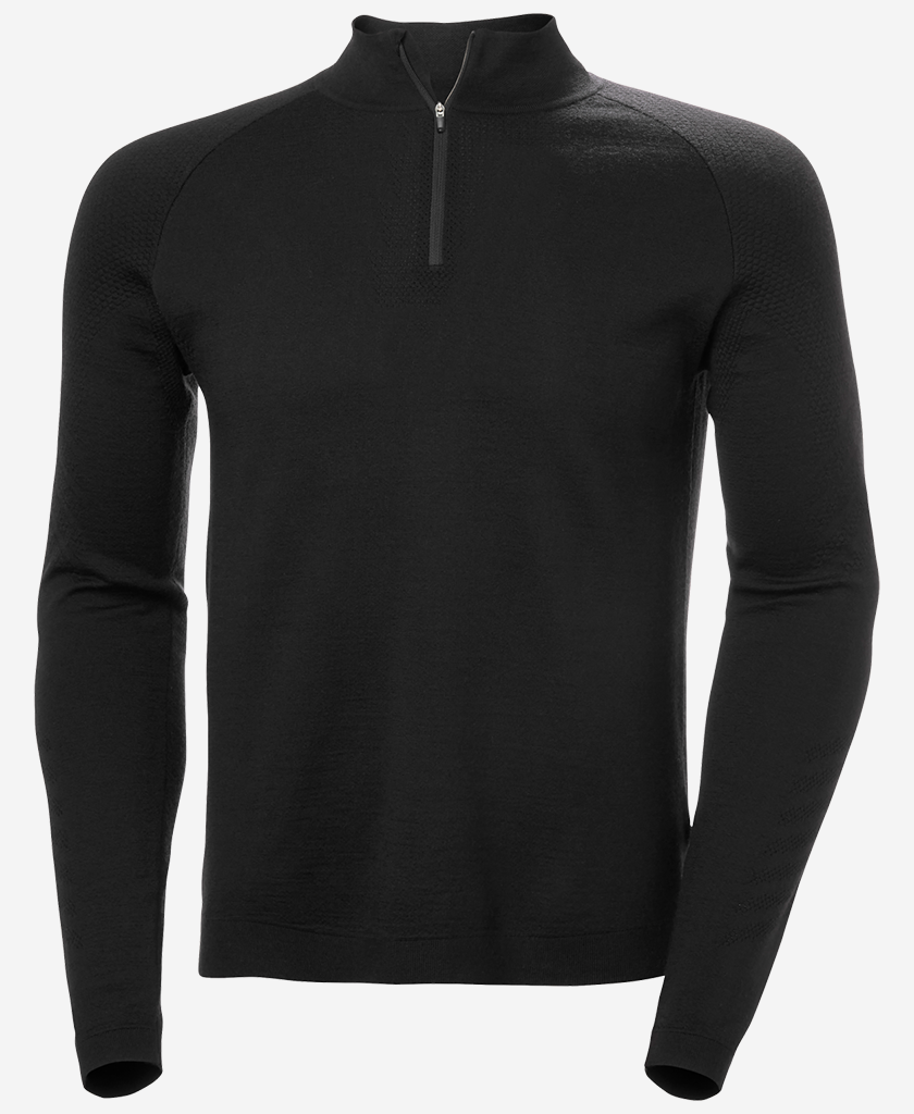 Helly Hansen LIFA MERINO KNITEVO 1/2 ZIP (Black)