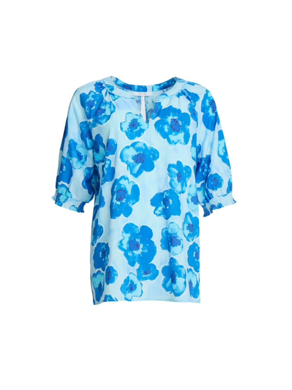 Threadz Poppies Floral Print Top (Aqua Multi)