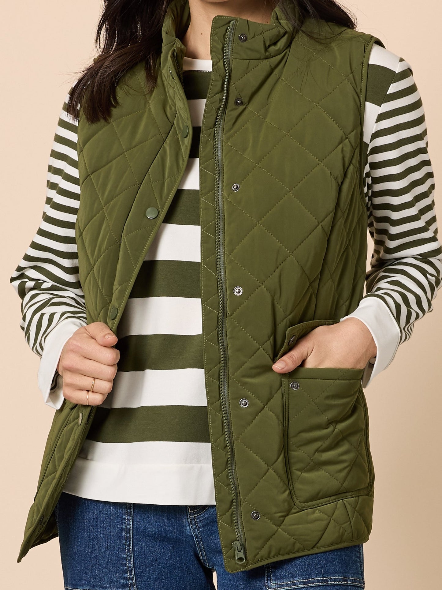 Gordon Smith Hampton Quilted Vest (Khaki)