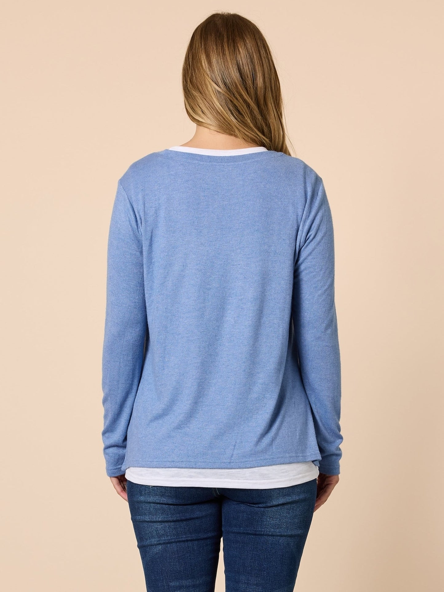 Threadz Alicia 2 in 1 Top (Blue)