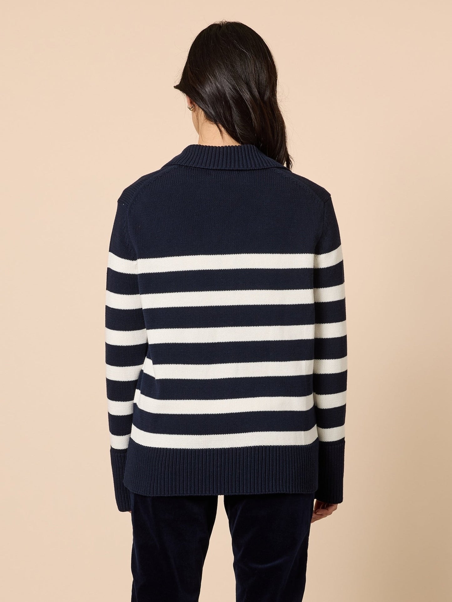 Gordon Smith Bel Air Stripe Knit (Navy/Ivory)