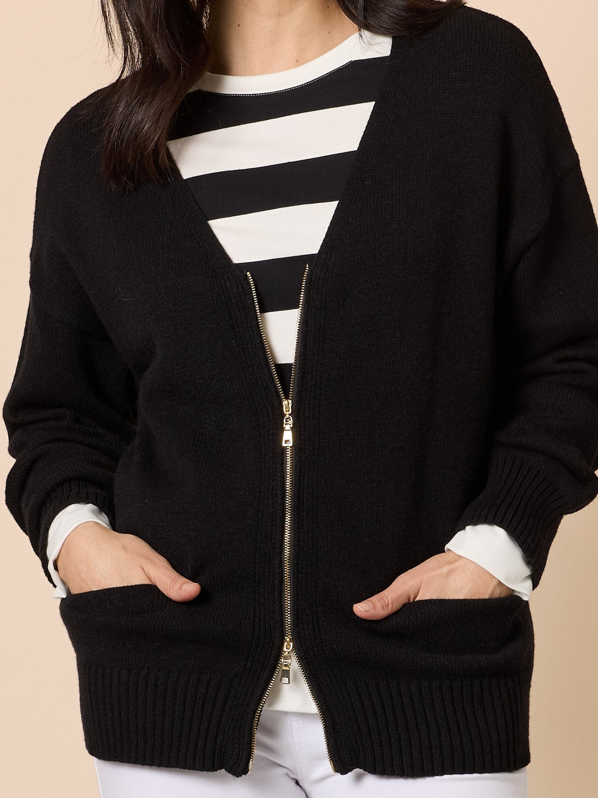 Gordon Smith Manhattan Zip Cardi (Black)