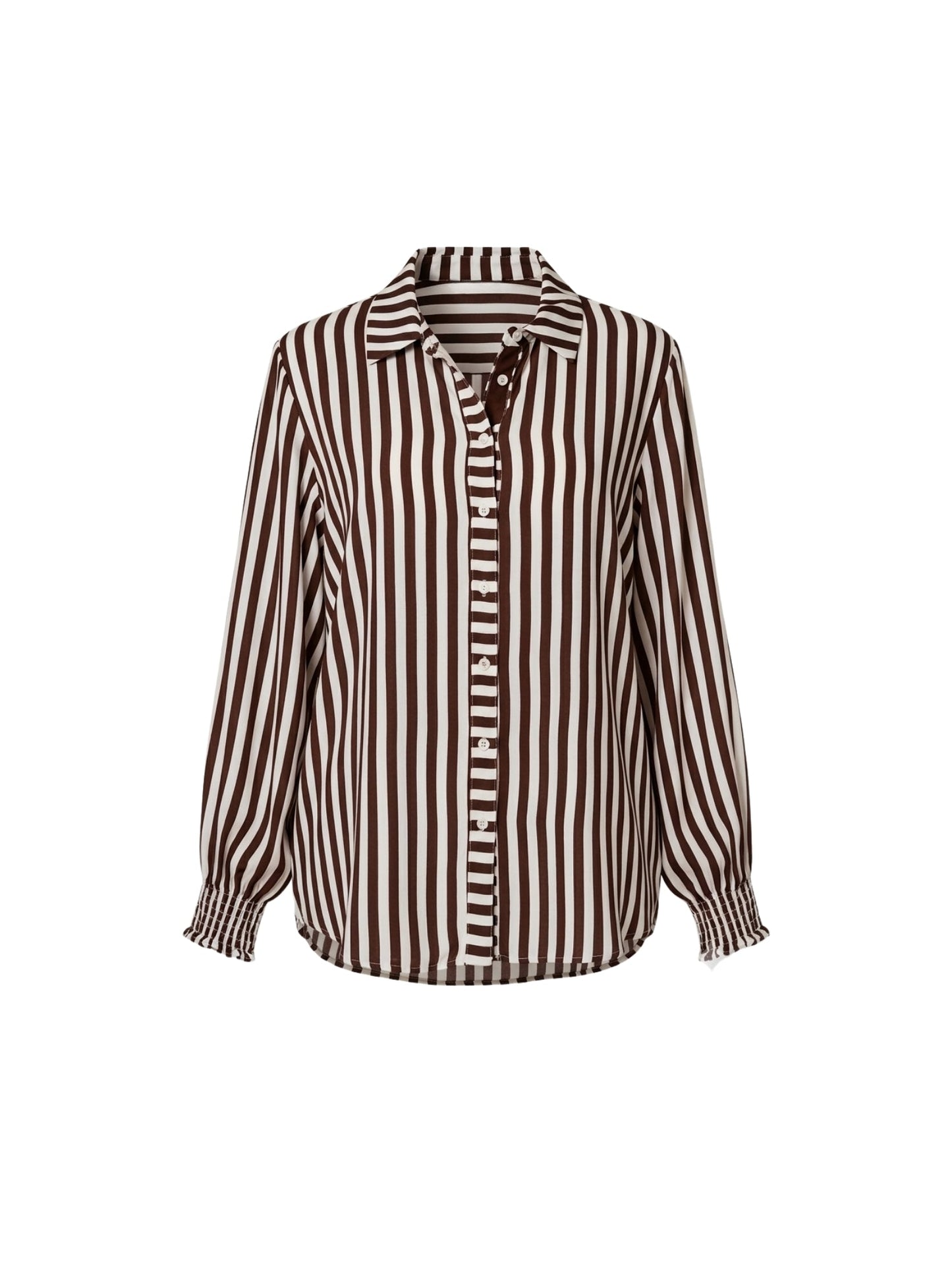 Threadz Amour Stripe Shirt (Chocolate/White)