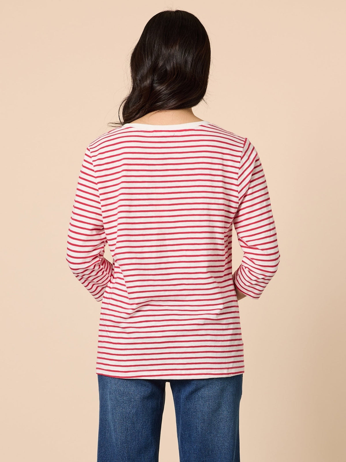 Gordon Smith Harbour Stripe Tee (Red/White)