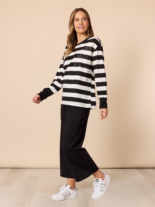 Clarity Riviera Sweatshirt (Black/Ivory)