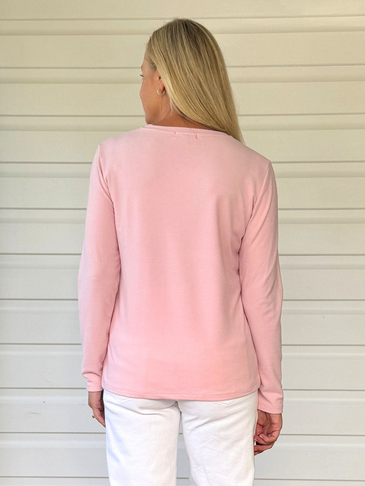 Gordon Smith Brushed Cotton Crew Neck Tee (Blush)