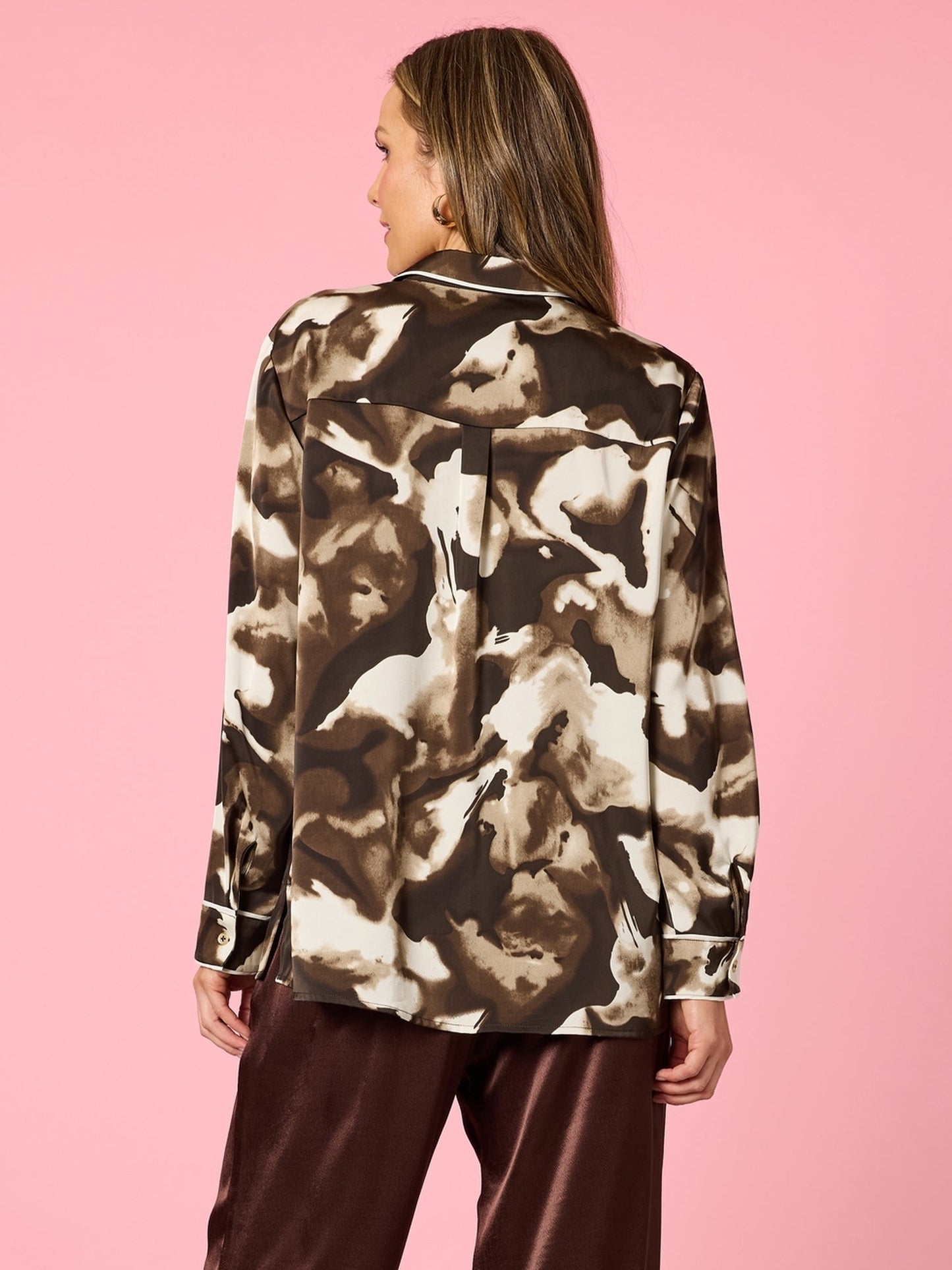Hammock & Vine Venice Print Shirt (Espresso Multi)