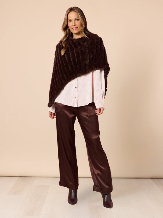 Hammock & Vine Roma Faux Poncho (Espresso)