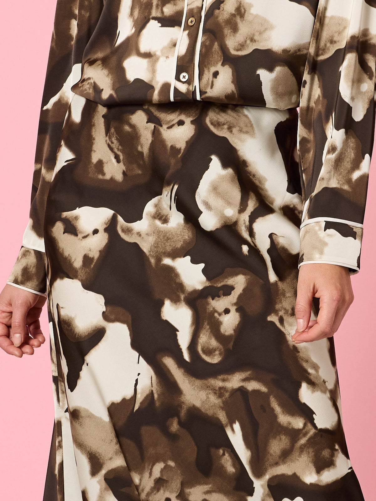 Hammock & Vine Venice Print Skirt (Espresso Multi)