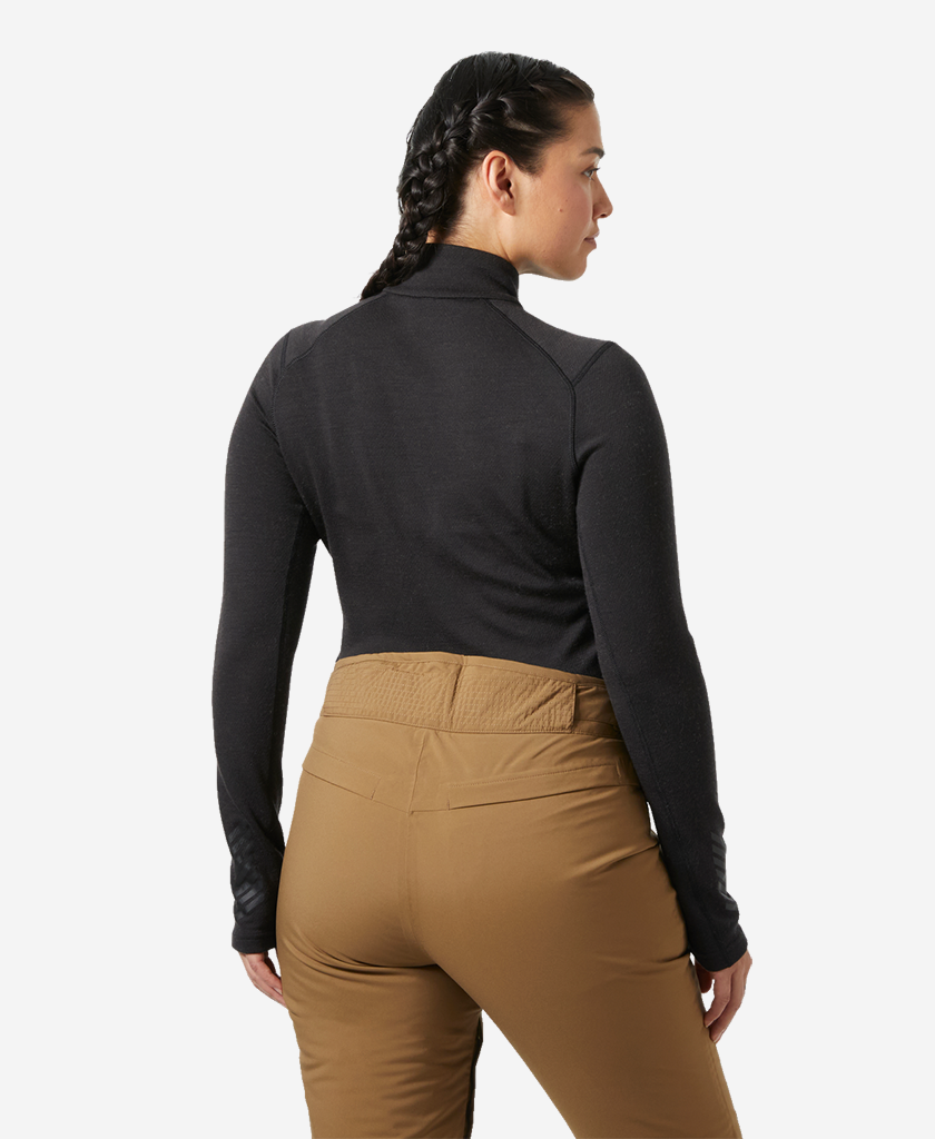 Helly Hansen W LIFA MERINO MIDWEIGHT 1/2 ZIP (Black)