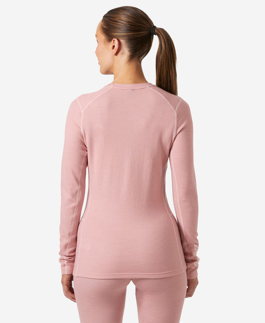 Helly Hansen W LIFA MERINO MIDWEIGHT CREW (Pink Salt)