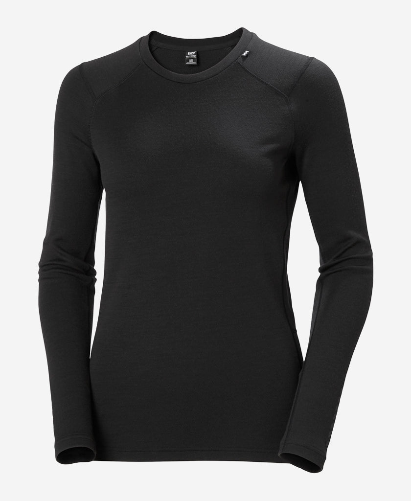 Helly Hansen W LIFA MERINO MIDWEIGHT CREW (Black)