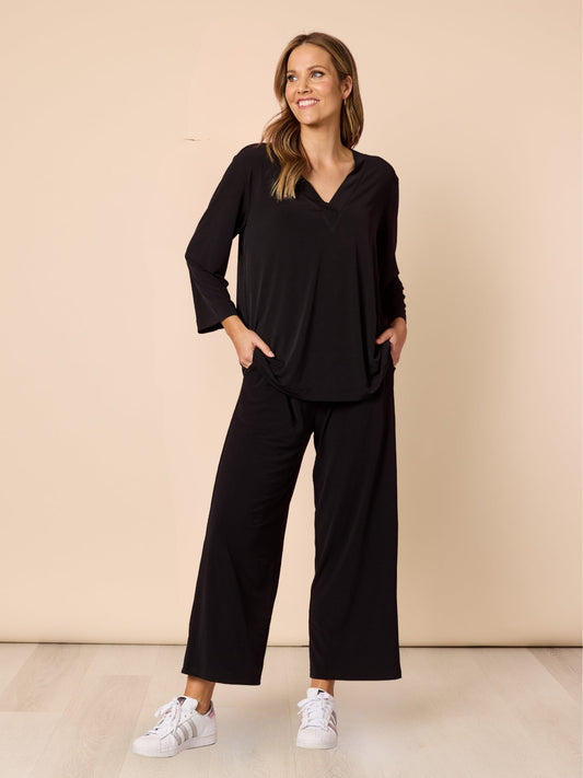 Clarity Traveller Wide Leg Pant (Black)