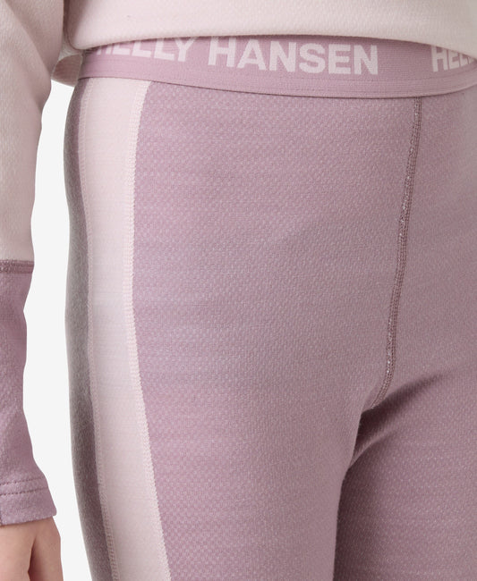 Helly Hansen JR LIFA MERINO MIDWEIGHT SET (Purple Clay)