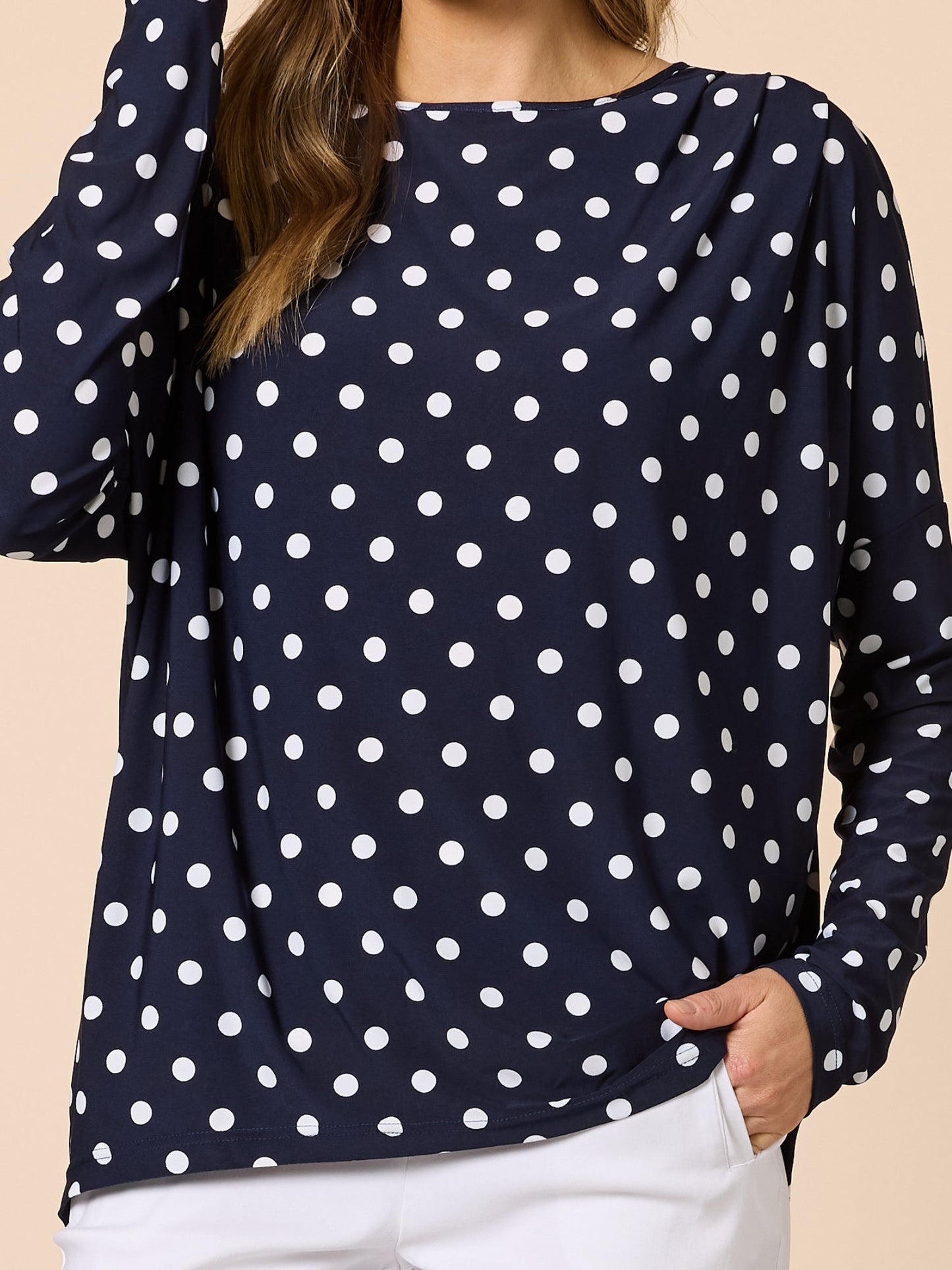 Clarity Le Spot Top (Navy/White)