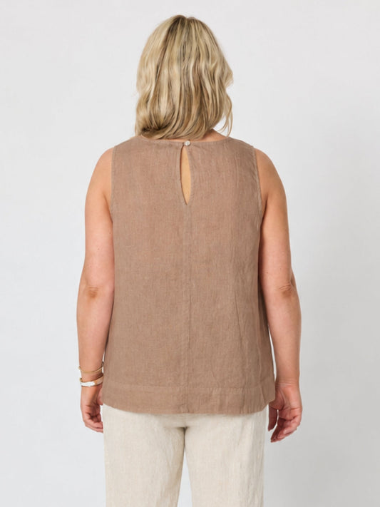 Gordon Smith Tilly Linen Camisole (Mocha)