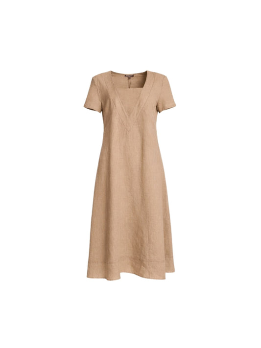 Gordon Smith Le Marais Linen Midi Dress (Mocha)