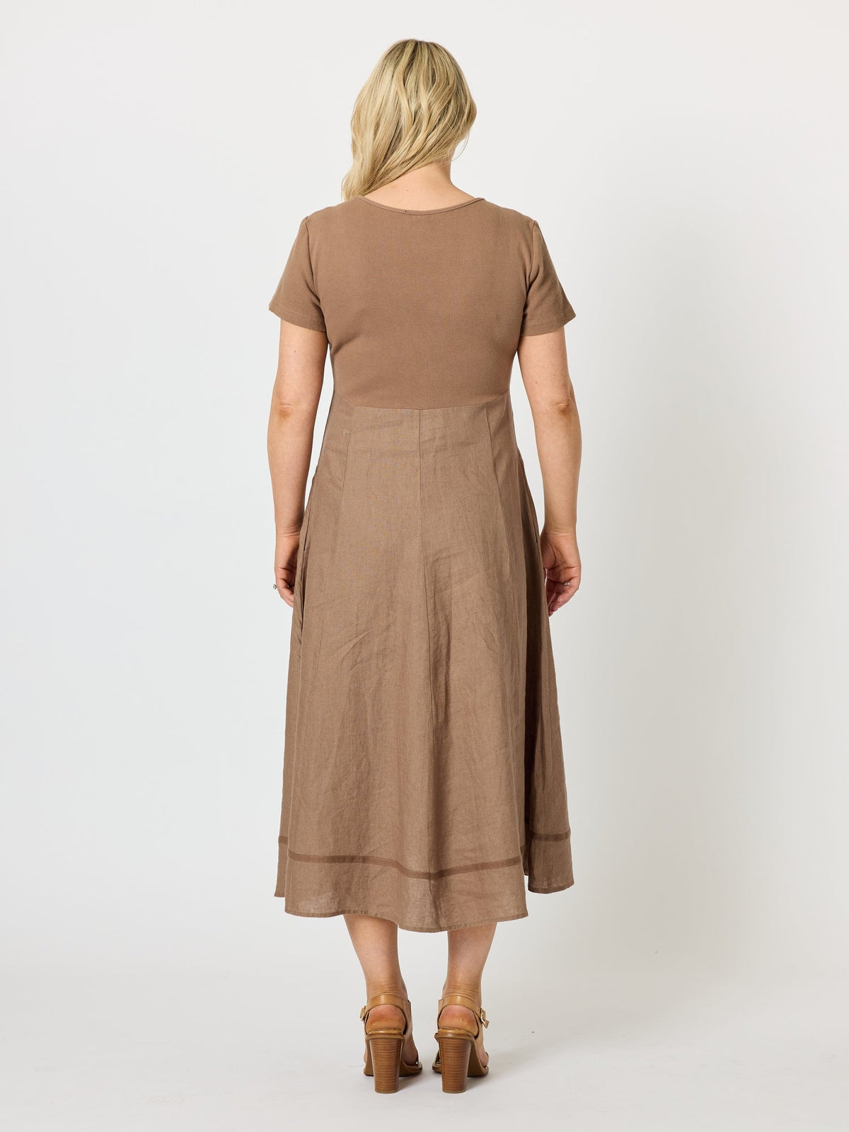 Gordon Smith Le Marais Linen Midi Dress (Mocha)
