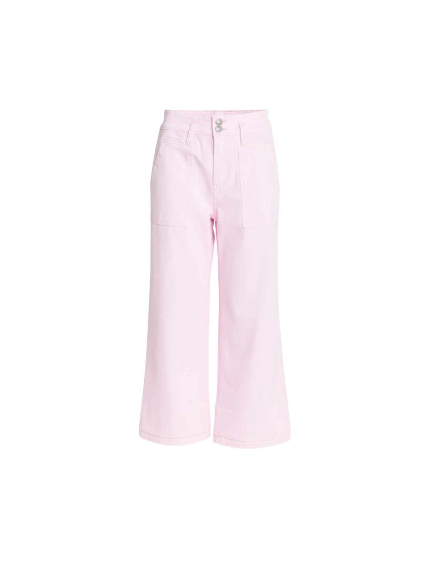 Gordon Smith Hudson Wide Leg Crop Jean (Pale Pink)