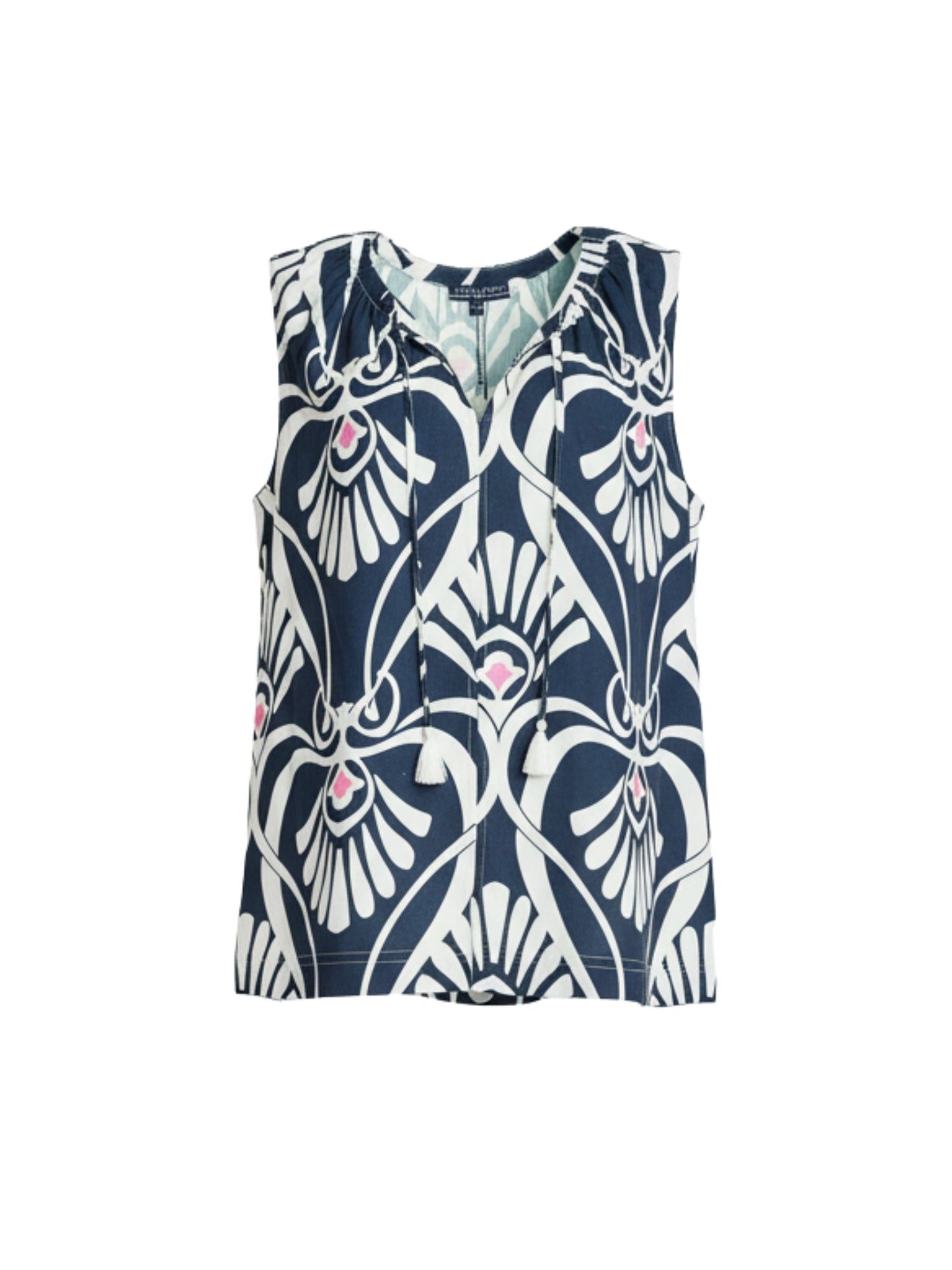 Gordon Smith Riviera Print Top (Navy/White)